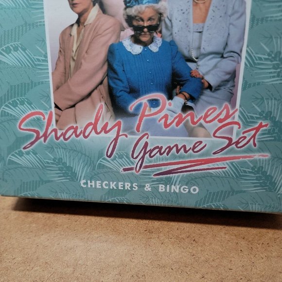 NEW The Golden Girls Shady Pines Board Game Set Checkers & Bingo Factory SEALED - Picture 3 of 8